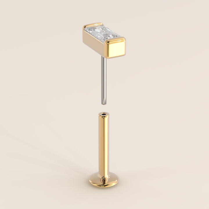 Baguette Lab Grown Diamond Piercing