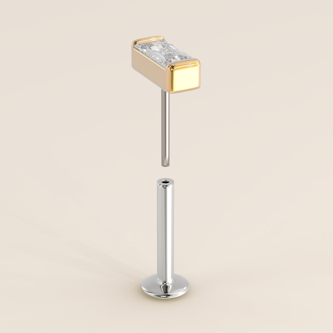 Baguette Lab Grown Diamond Piercing
