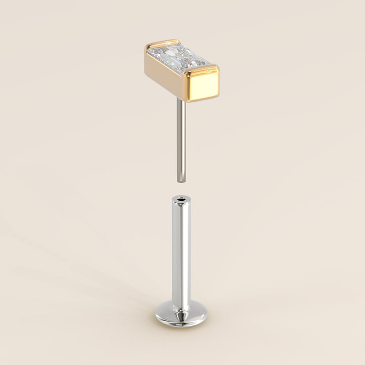Baguette Lab Grown Diamond Piercing