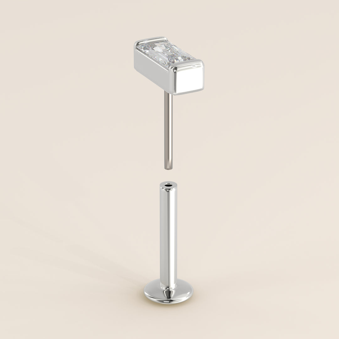Baguette Lab Grown Diamond Piercing