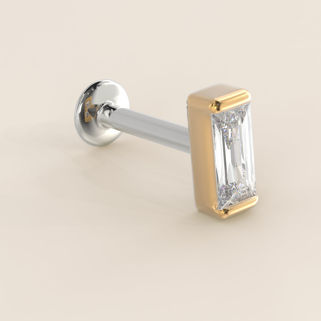 Baguette Lab Grown Diamond Piercing