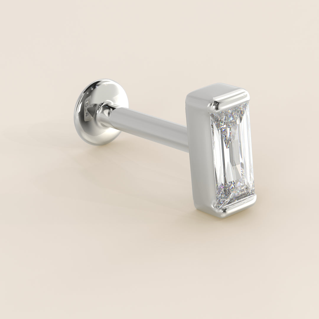 Baguette Lab Grown Diamond Piercing