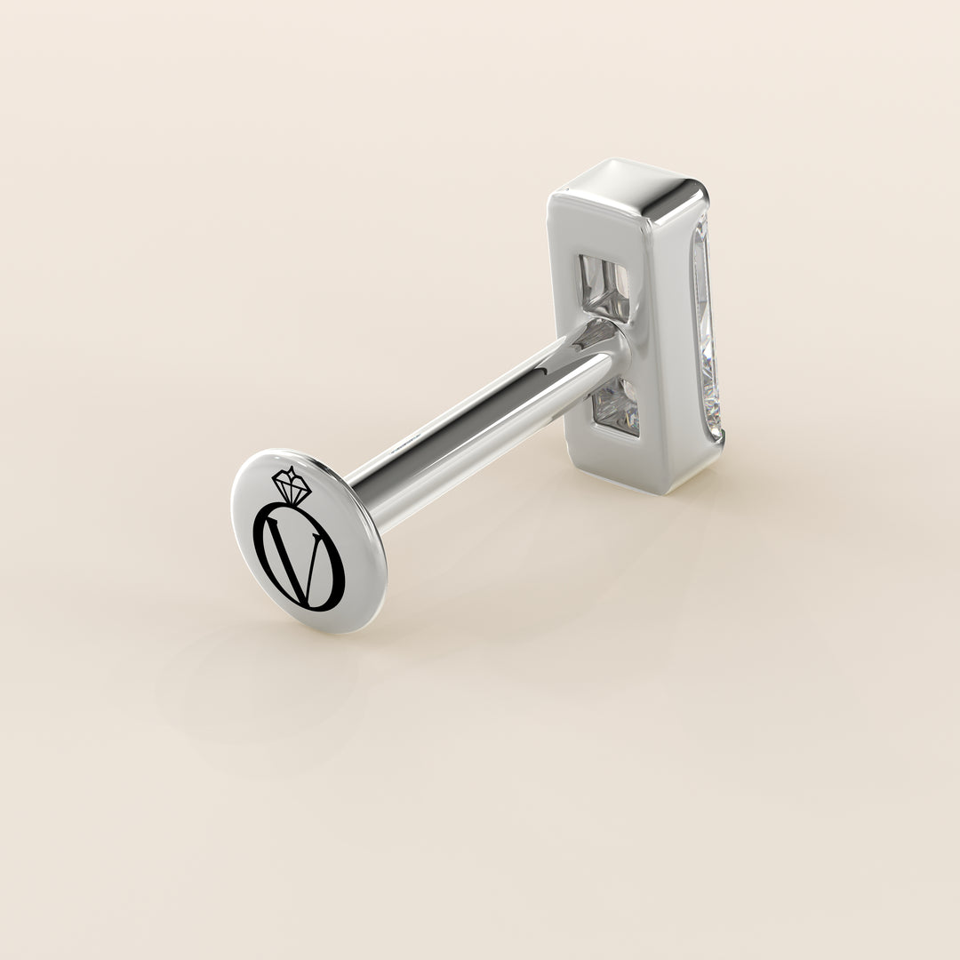 Baguette Lab Grown Diamond Piercing