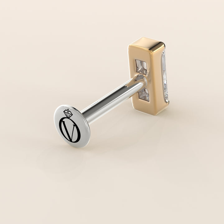 Baguette Lab Grown Diamond Piercing