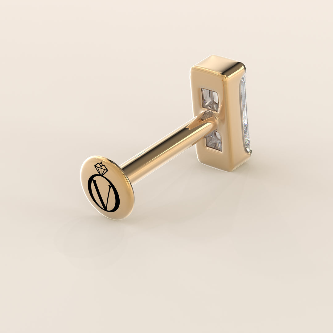 Baguette Lab Grown Diamond Piercing