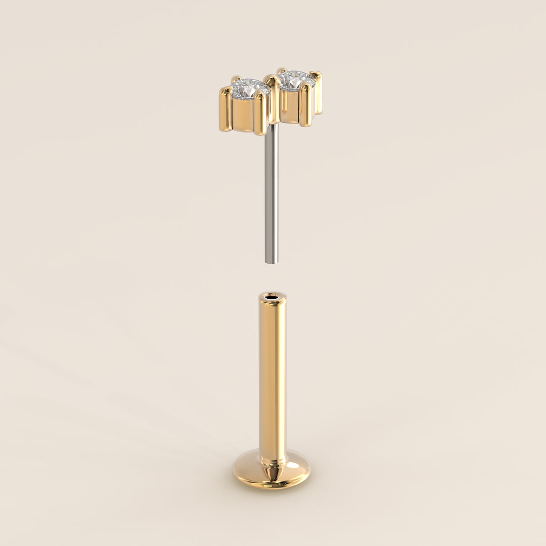 Luminous Duo Lab Grown Diamond Piercing