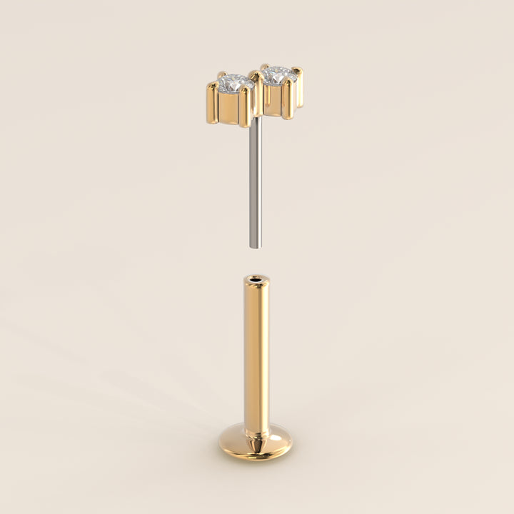 Luminous Duo Lab Grown Diamond Piercing