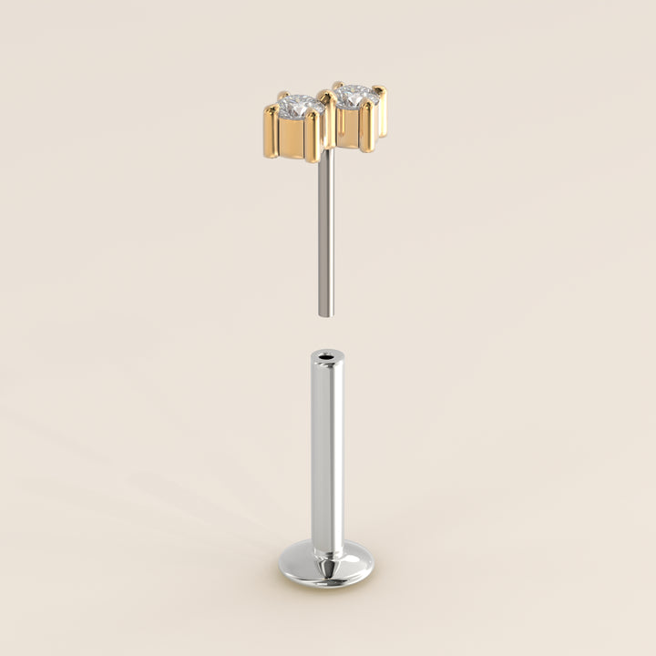 Luminous Duo Lab Grown Diamond Piercing