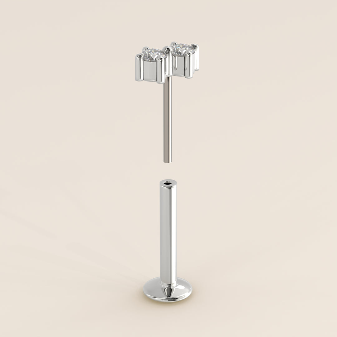 Luminous Duo Lab Grown Diamond Piercing