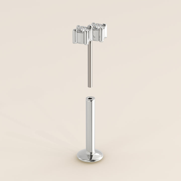 Luminous Duo Lab Grown Diamond Piercing