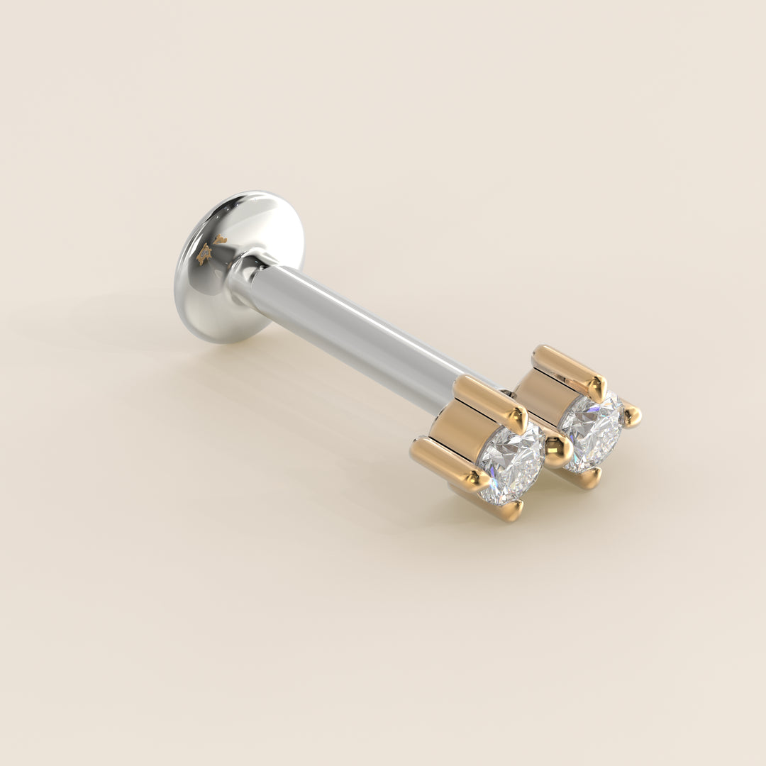 Luminous Duo Lab Grown Diamond Piercing
