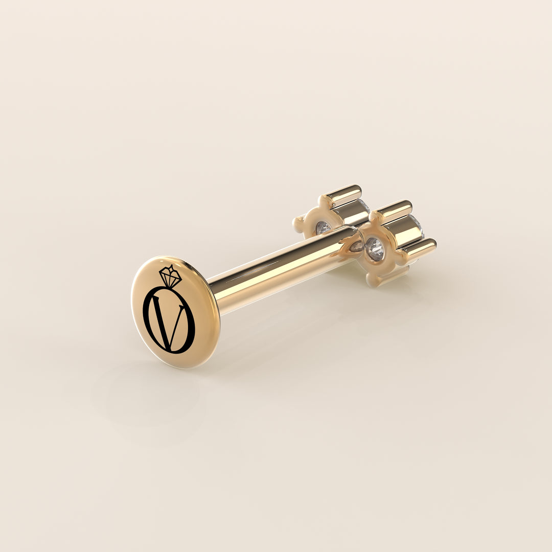 Luminous Duo Lab Grown Diamond Piercing