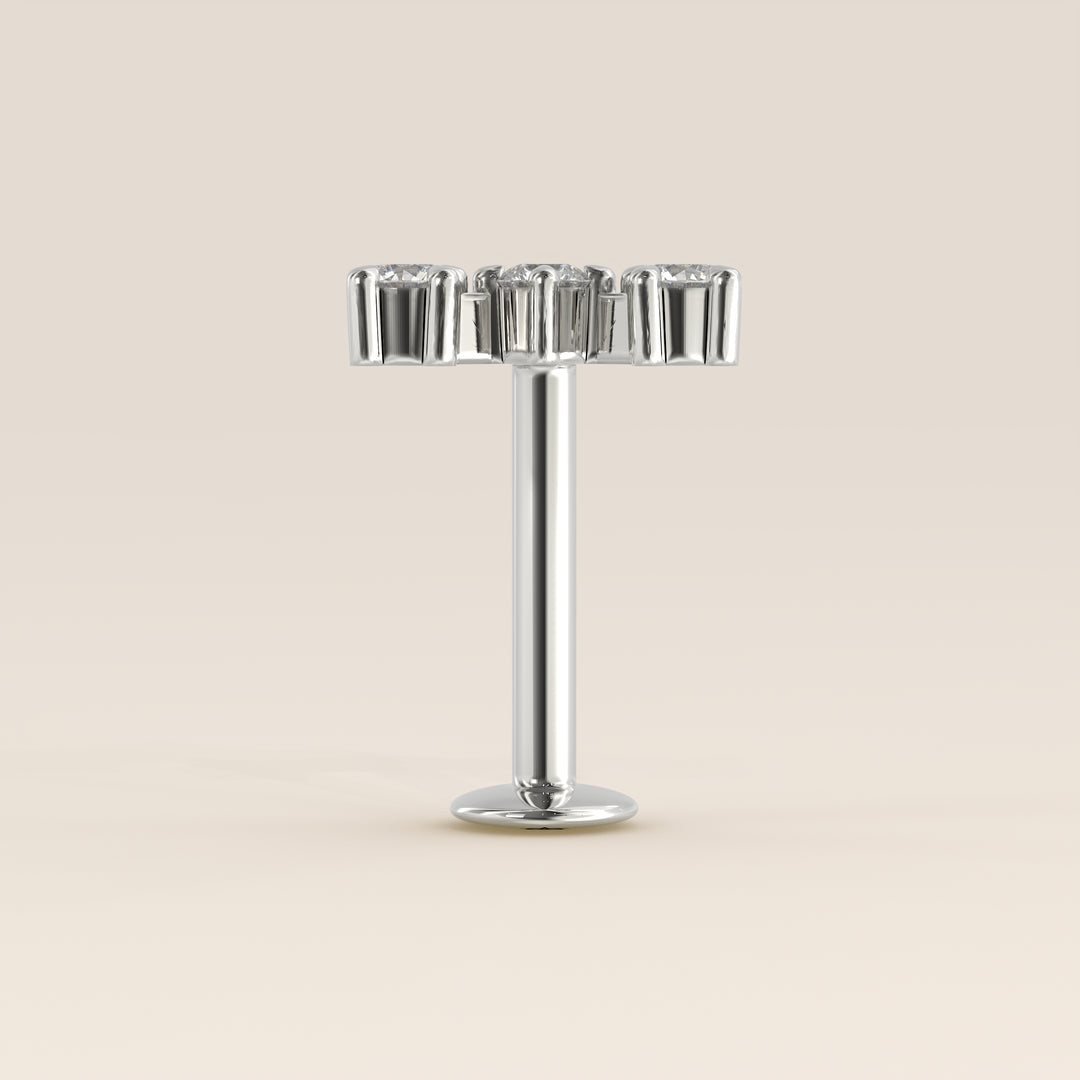 Luminous Trilogy Lab Grown Diamond Piercing