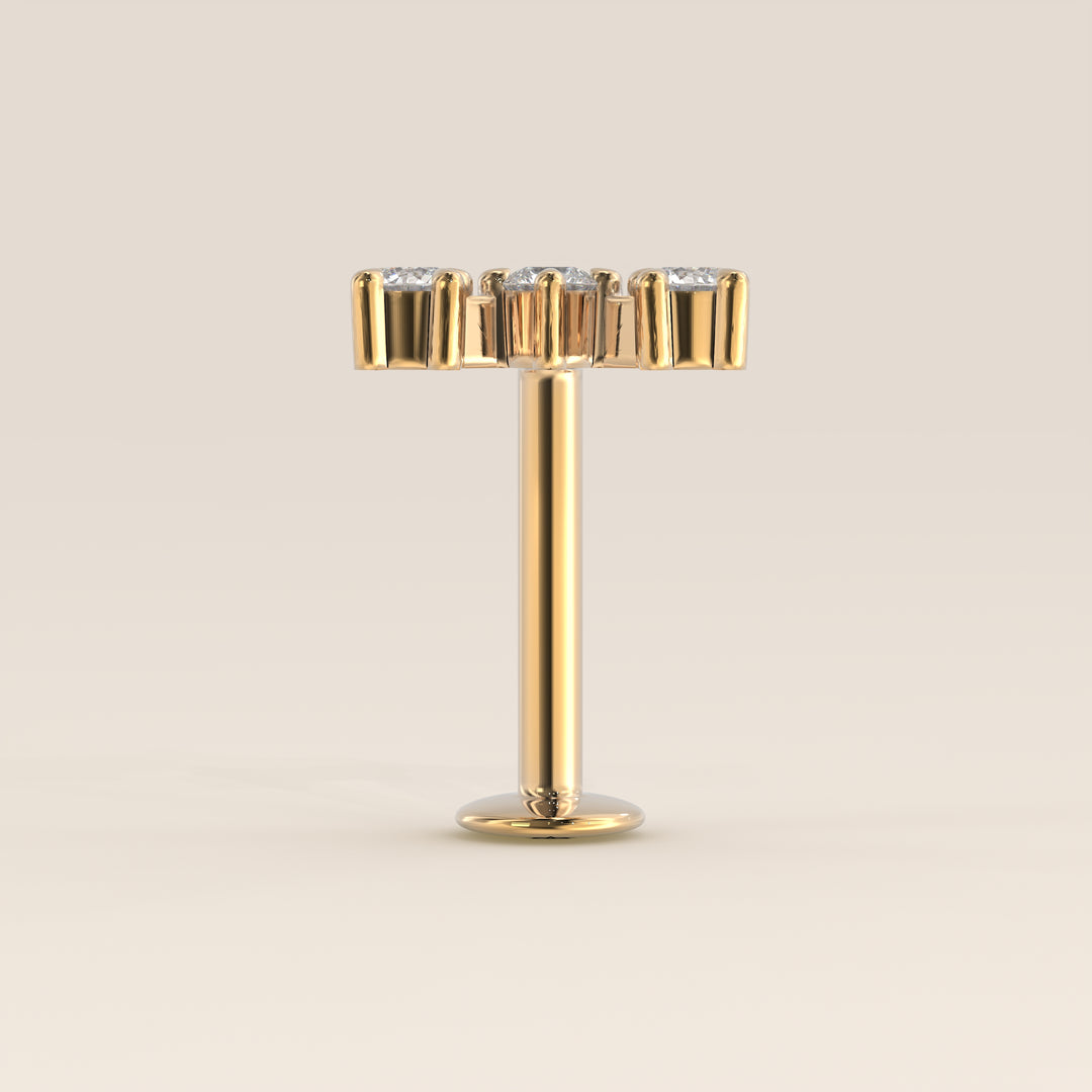 Luminous Trilogy Lab Grown Diamond Piercing