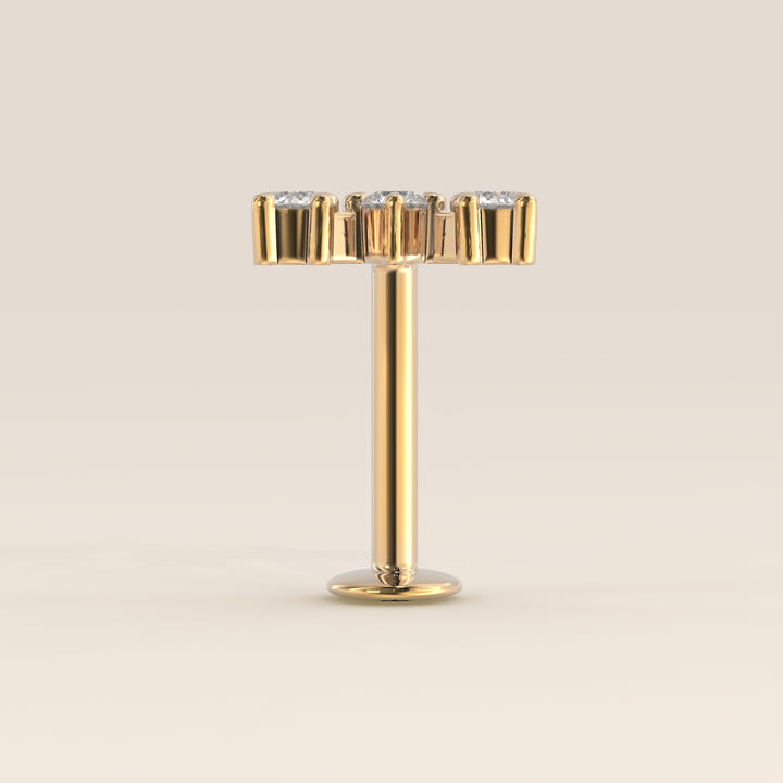 Luminous Trilogy Lab Grown Diamond Piercing