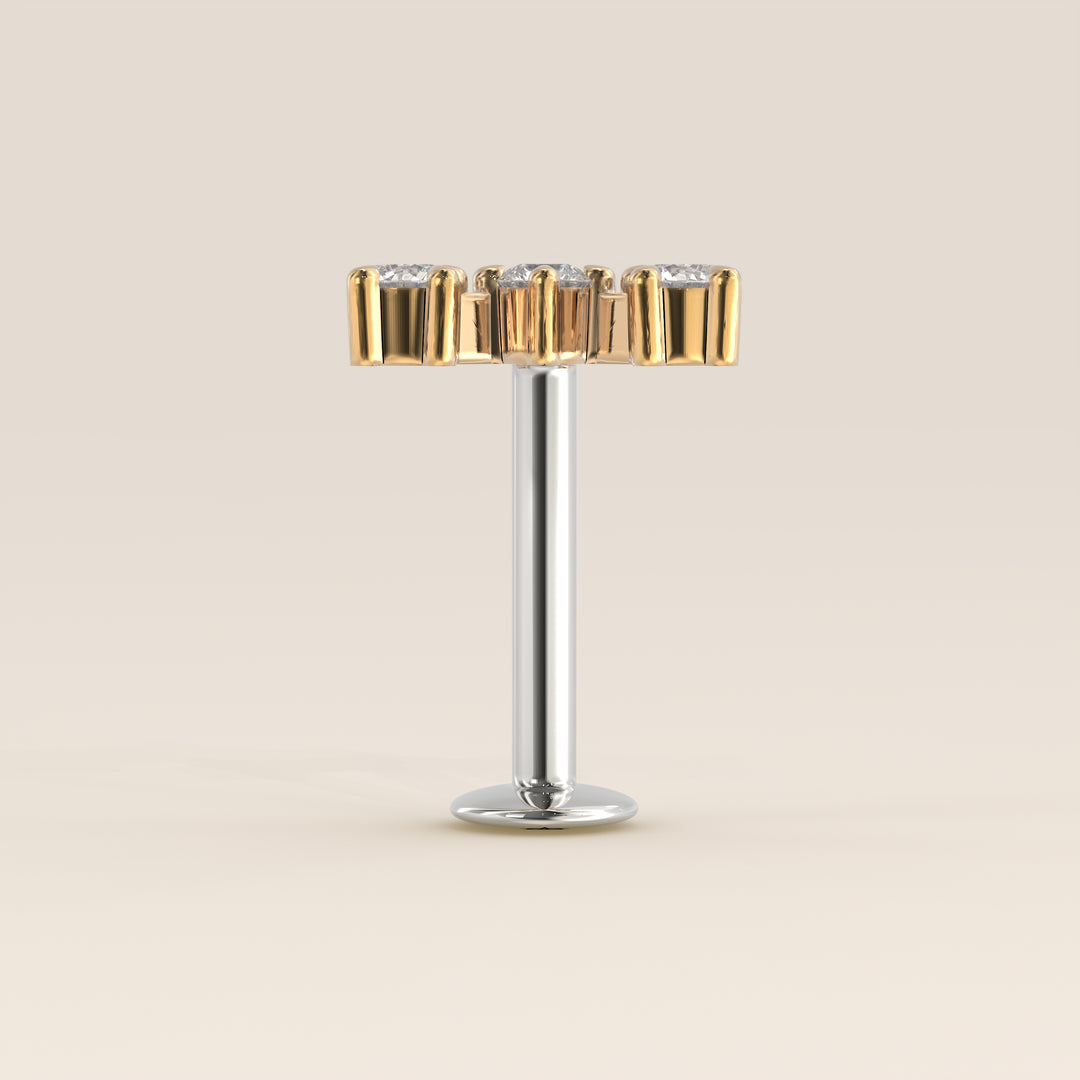 Luminous Trilogy Lab Grown Diamond Piercing