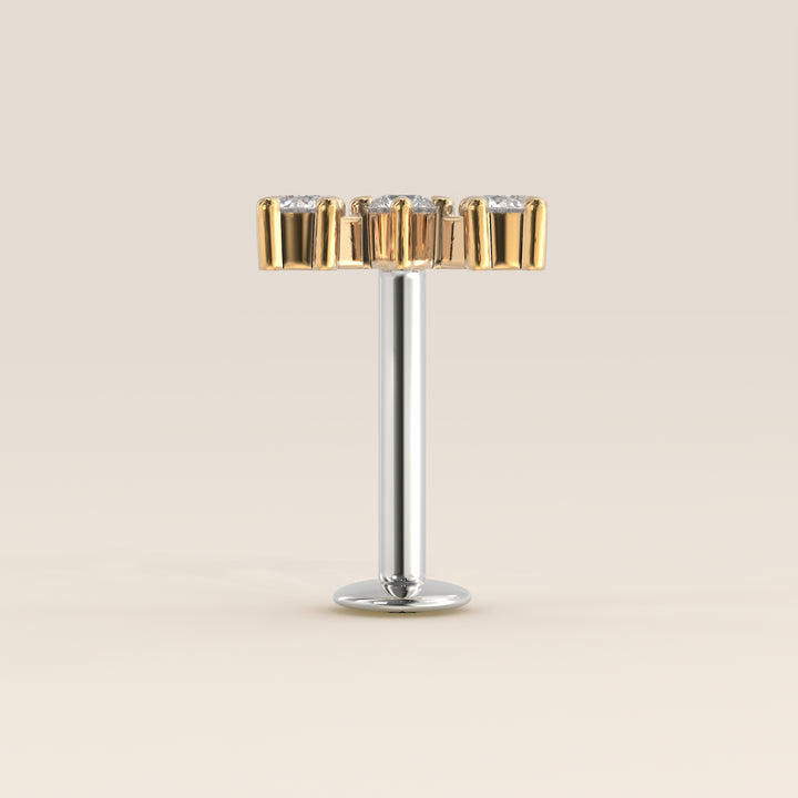 Luminous Trilogy Lab Grown Diamond Piercing