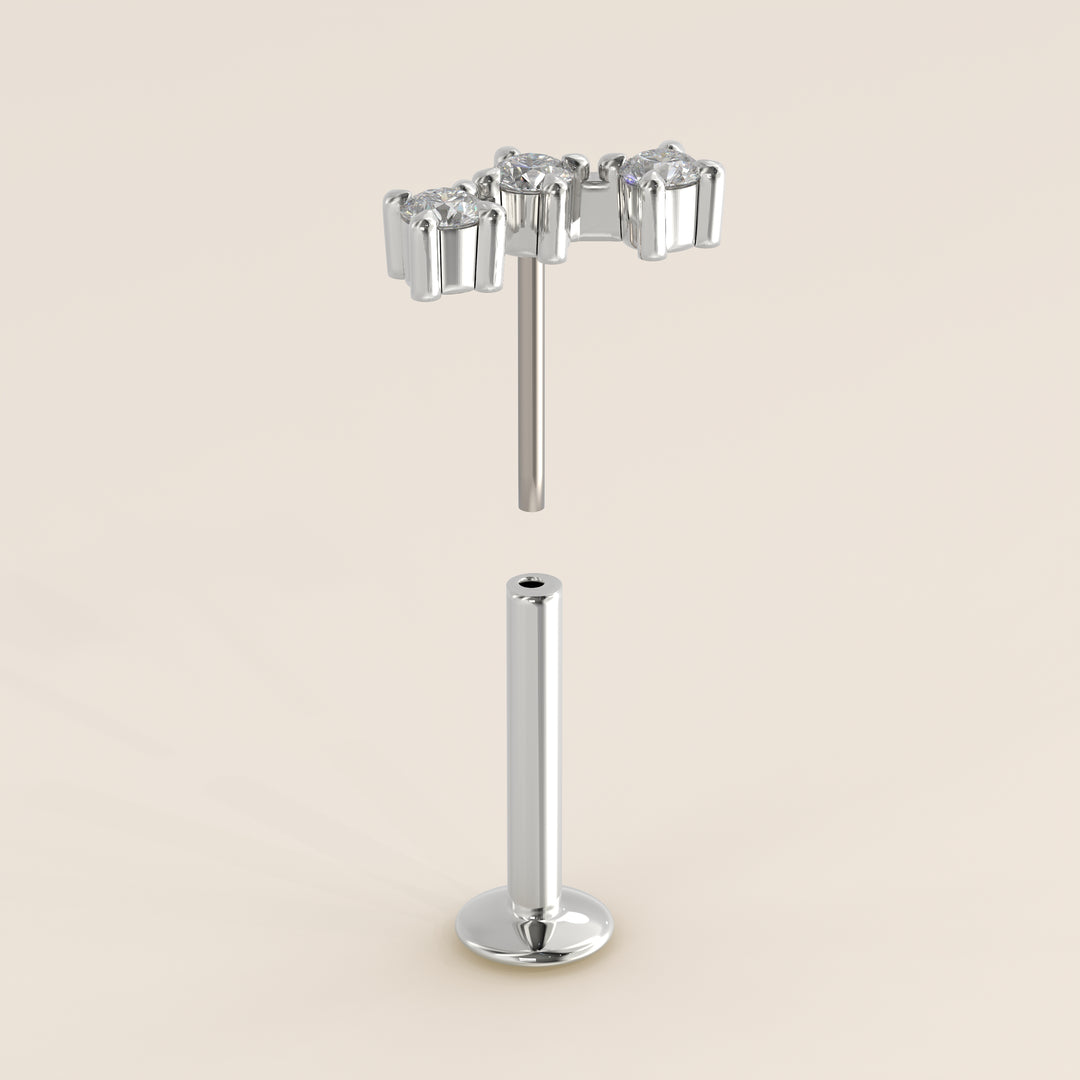 Luminous Trilogy Lab Grown Diamond Piercing
