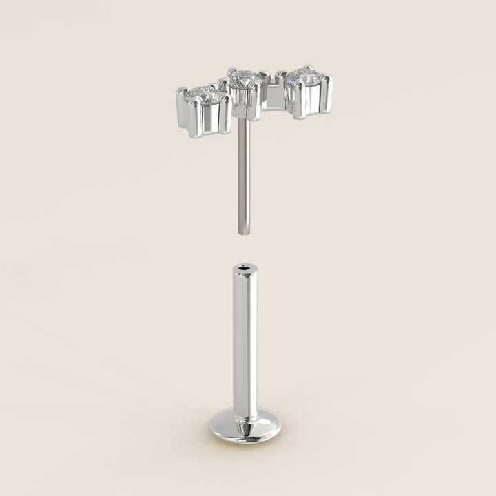 Luminous Trilogy Lab Grown Diamond Piercing