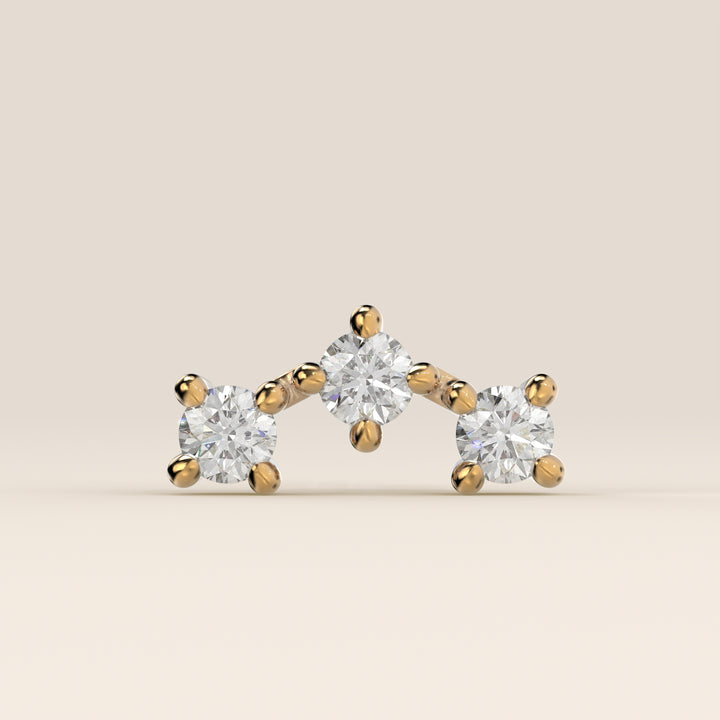 Luminous Trilogy Lab Grown Diamond Piercing