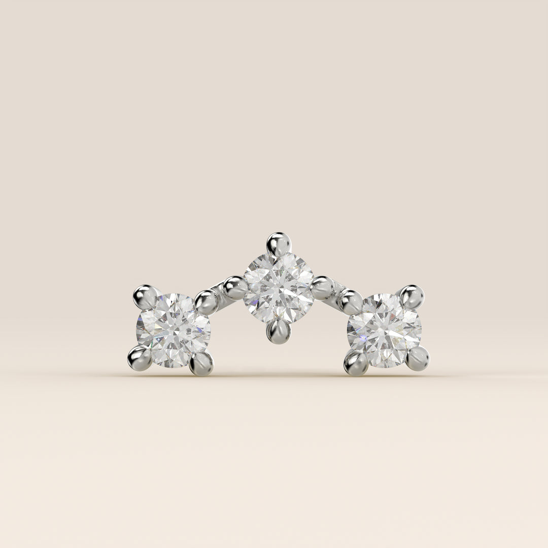 Luminous Trilogy Lab Grown Diamond Piercing