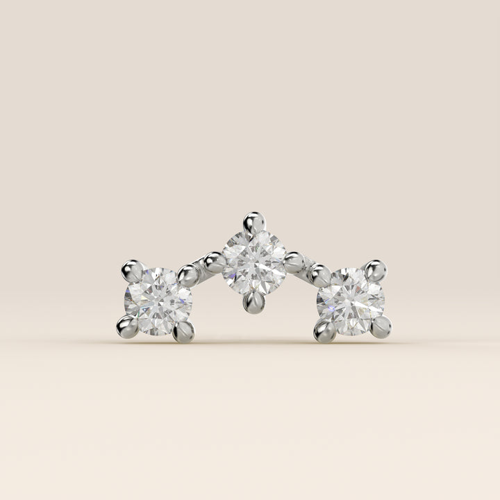 Luminous Trilogy Lab Grown Diamond Piercing