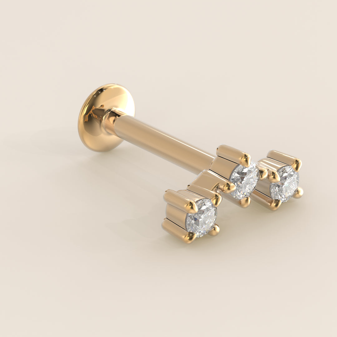 Luminous Trilogy Lab Grown Diamond Piercing