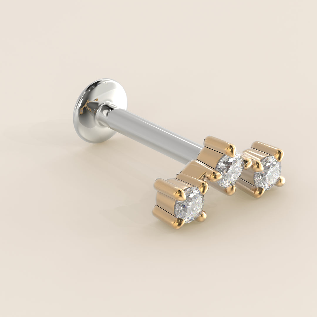 Luminous Trilogy Lab Grown Diamond Piercing