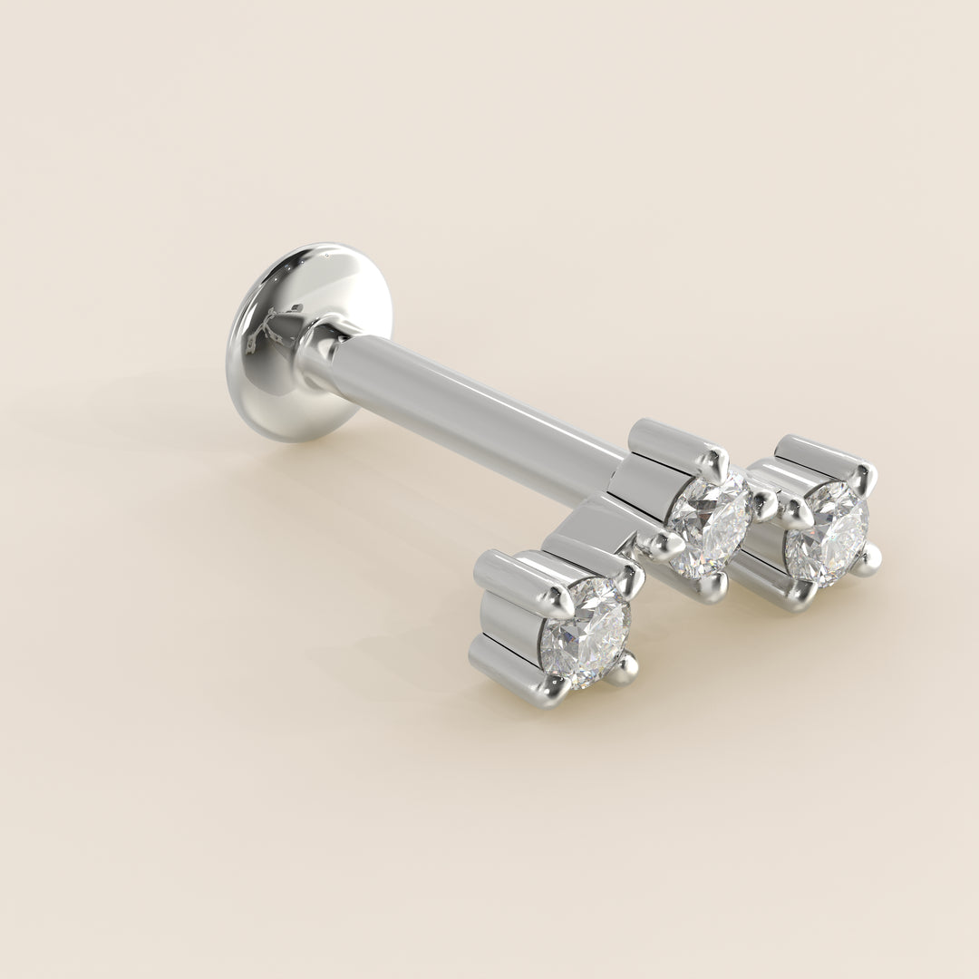 Luminous Trilogy Lab Grown Diamond Piercing
