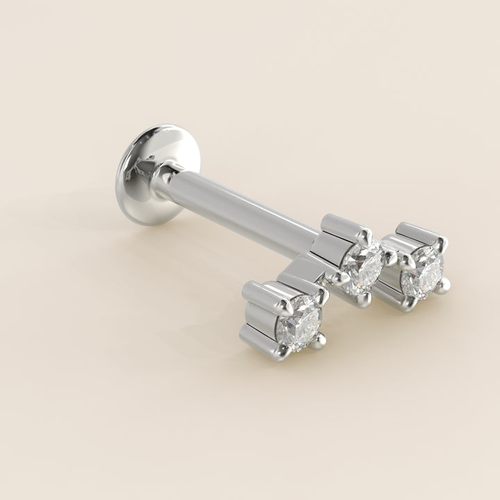 Luminous Trilogy Lab Grown Diamond Piercing