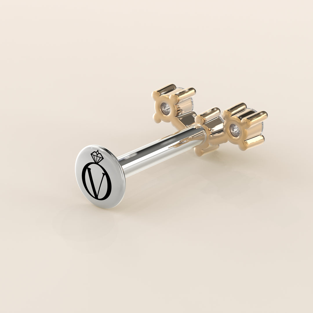 Luminous Trilogy Lab Grown Diamond Piercing