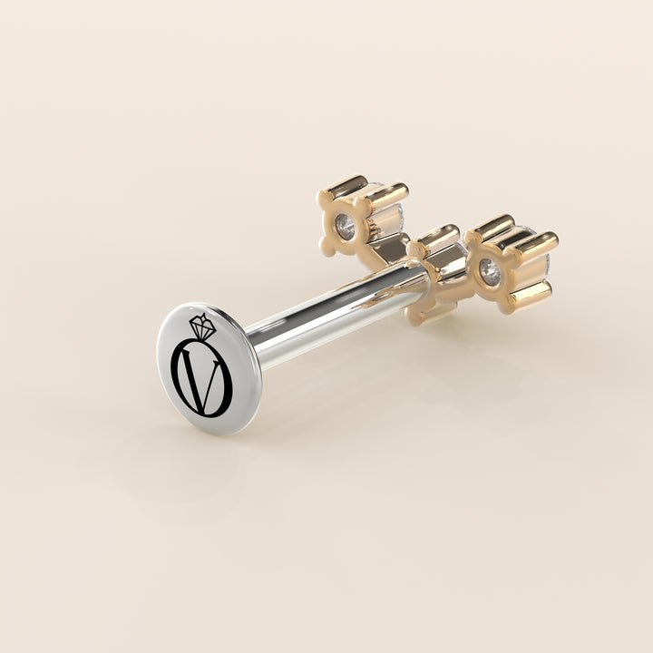 Luminous Trilogy Lab Grown Diamond Piercing