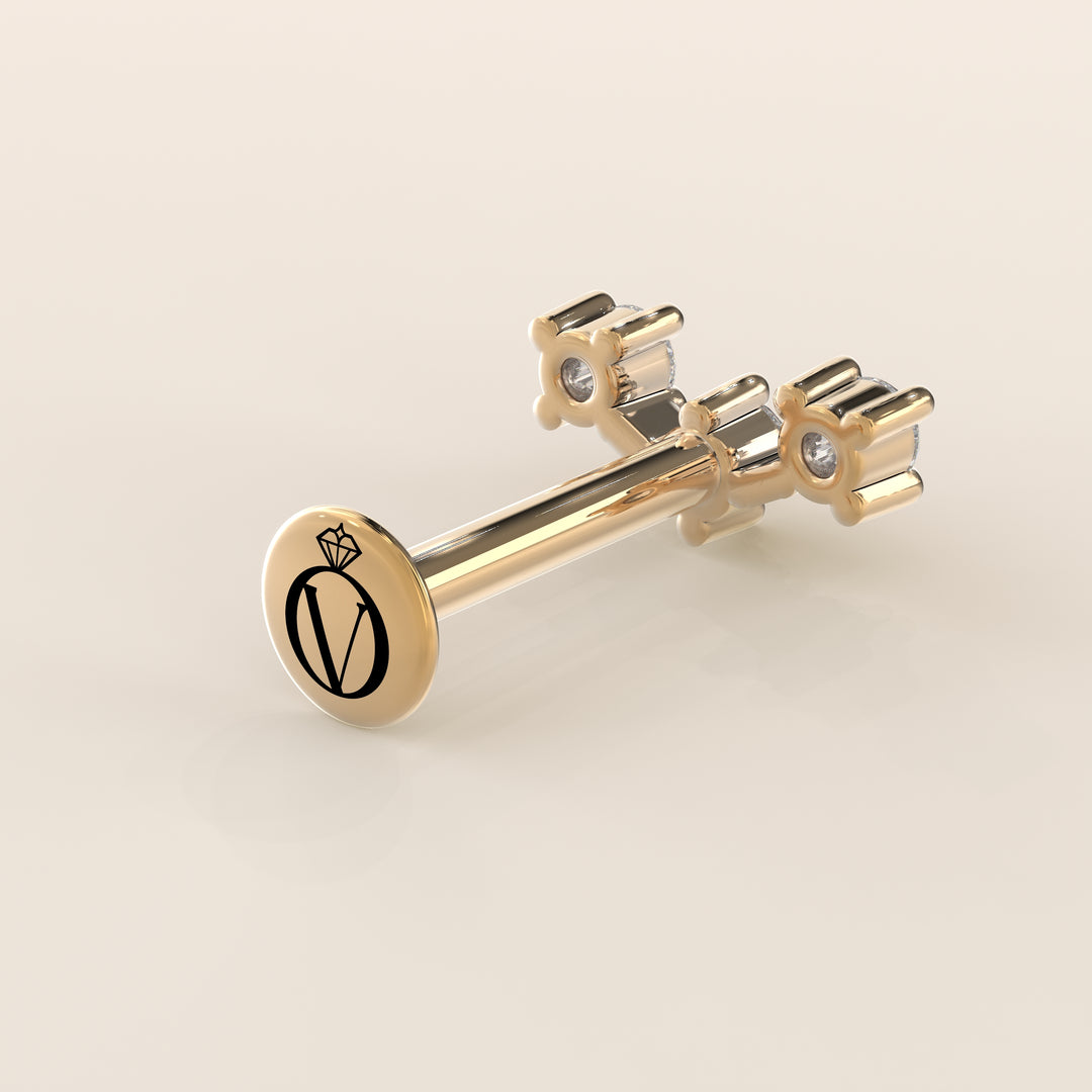 Luminous Trilogy Lab Grown Diamond Piercing