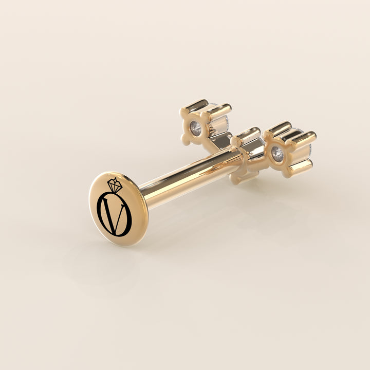 Luminous Trilogy Lab Grown Diamond Piercing
