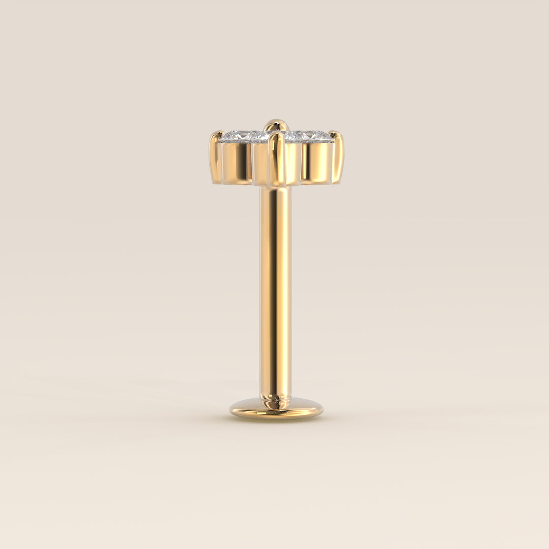 Luminous Trio Lab Grown Diamond Piercing