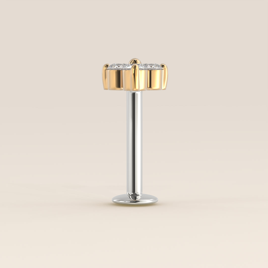 Luminous Trio Lab Grown Diamond Piercing