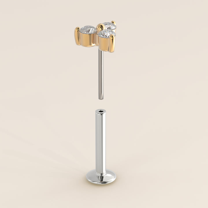 Luminous Trio Lab Grown Diamond Piercing