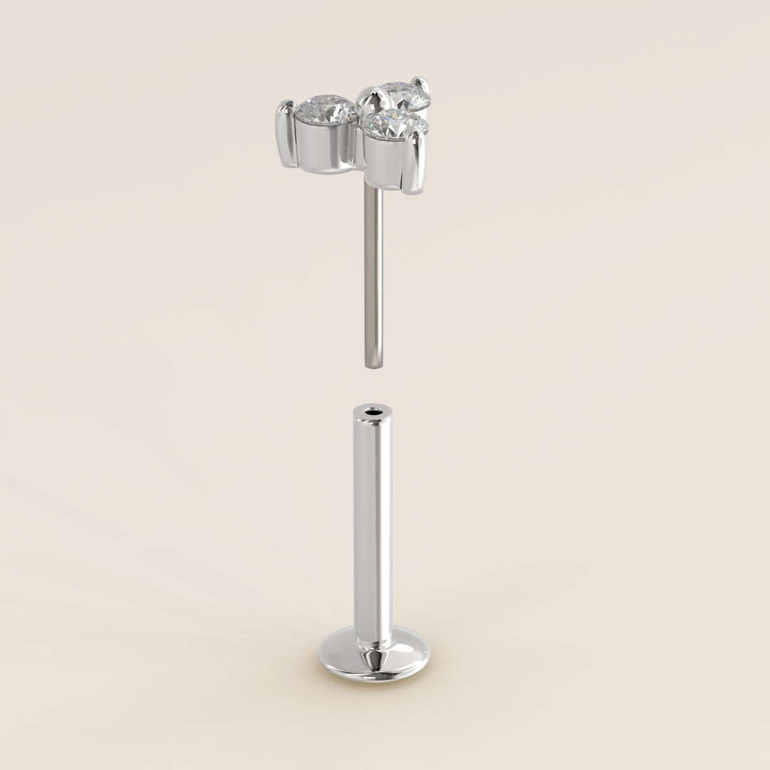 Luminous Trio Lab Grown Diamond Piercing