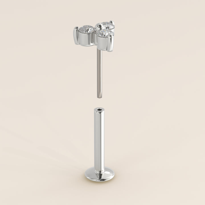 Luminous Trio Lab Grown Diamond Piercing