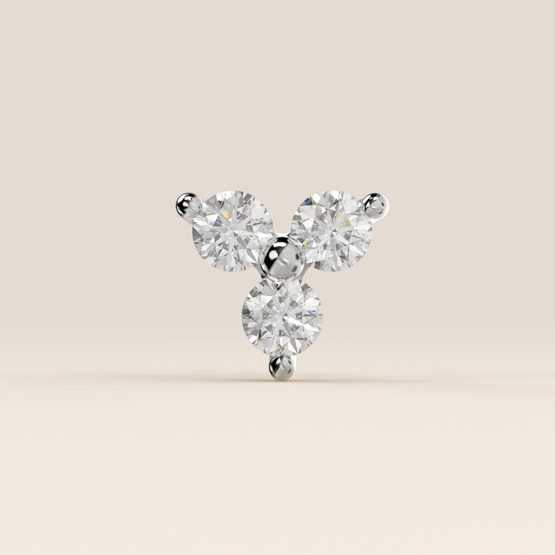 Luminous Trio Lab Grown Diamond Piercing