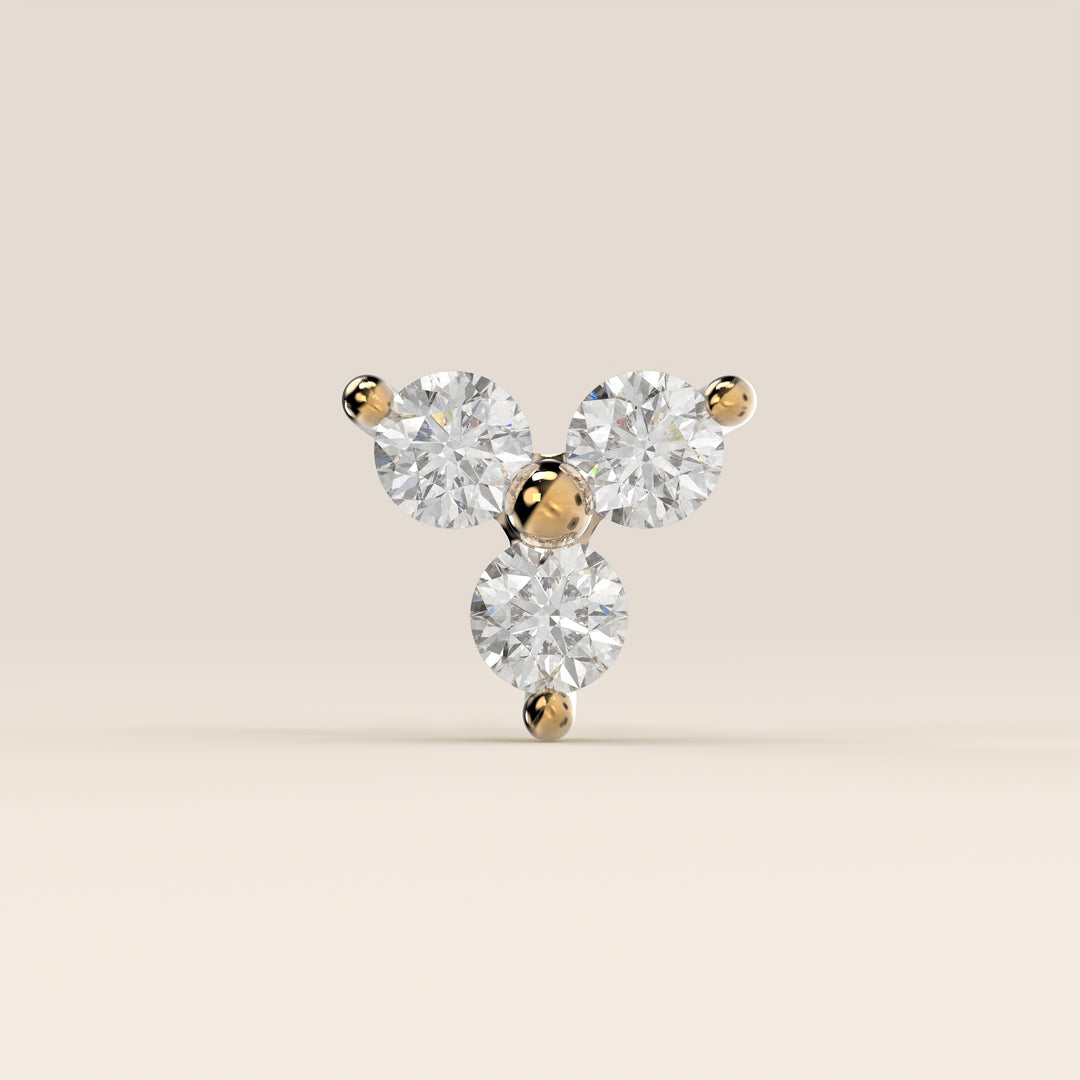 Luminous Trio Lab Grown Diamond Piercing