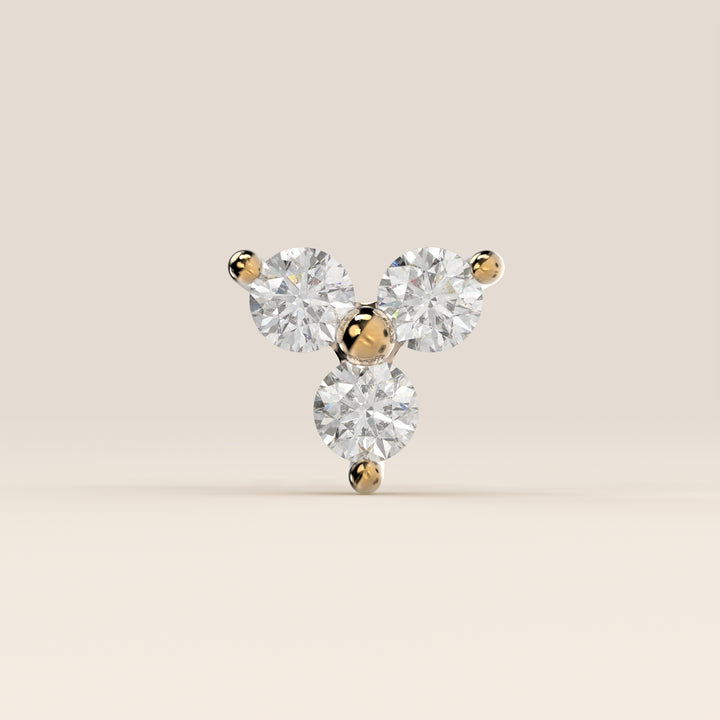 Luminous Trio Lab Grown Diamond Piercing
