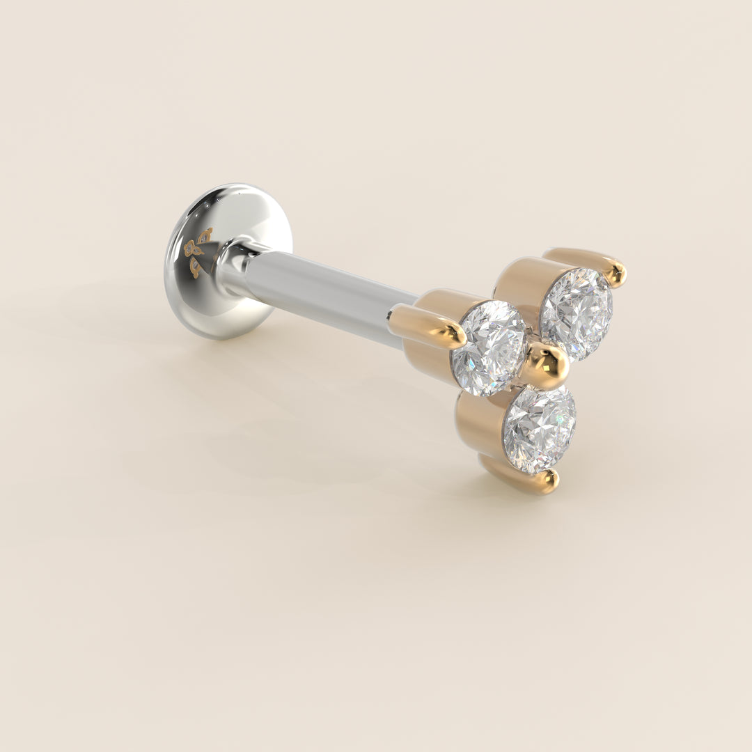 Luminous Trio Lab Grown Diamond Piercing