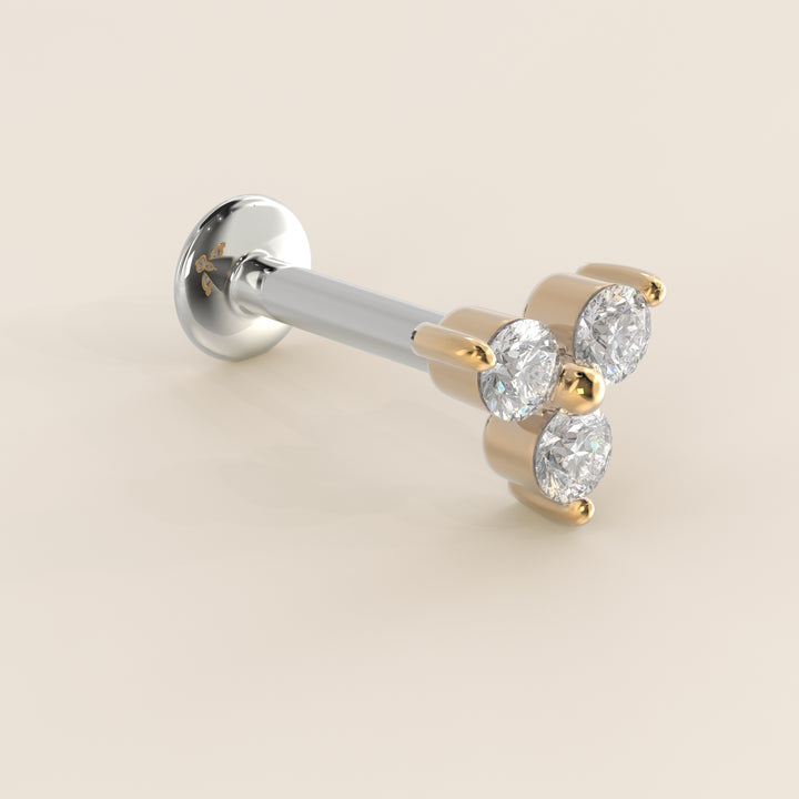 Luminous Trio Lab Grown Diamond Piercing