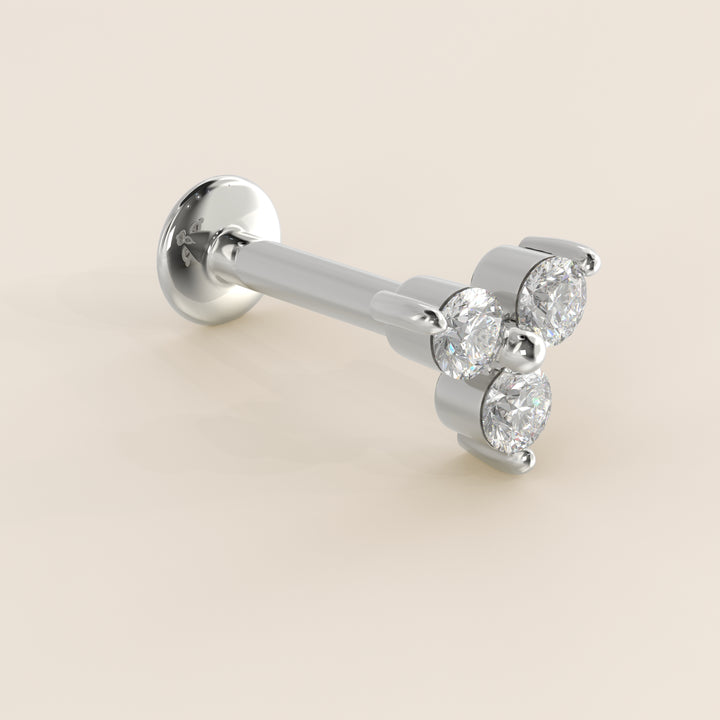 Luminous Trio Lab Grown Diamond Piercing