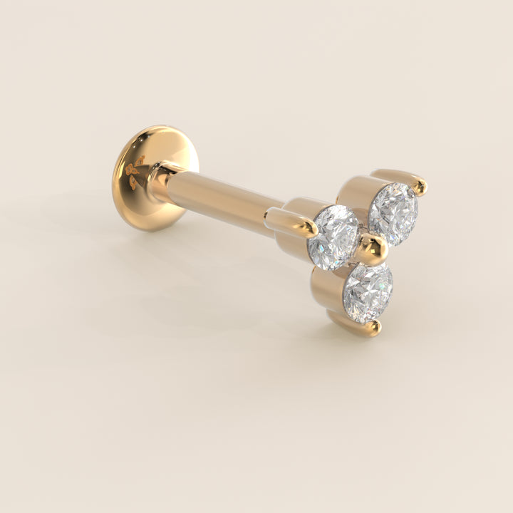 Luminous Trio Lab Grown Diamond Piercing