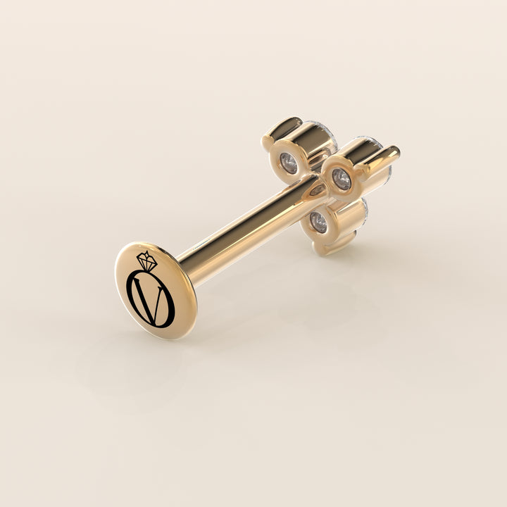 Luminous Trio Lab Grown Diamond Piercing