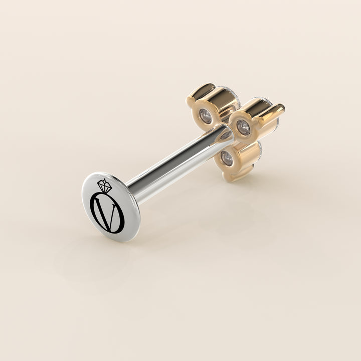 Luminous Trio Lab Grown Diamond Piercing