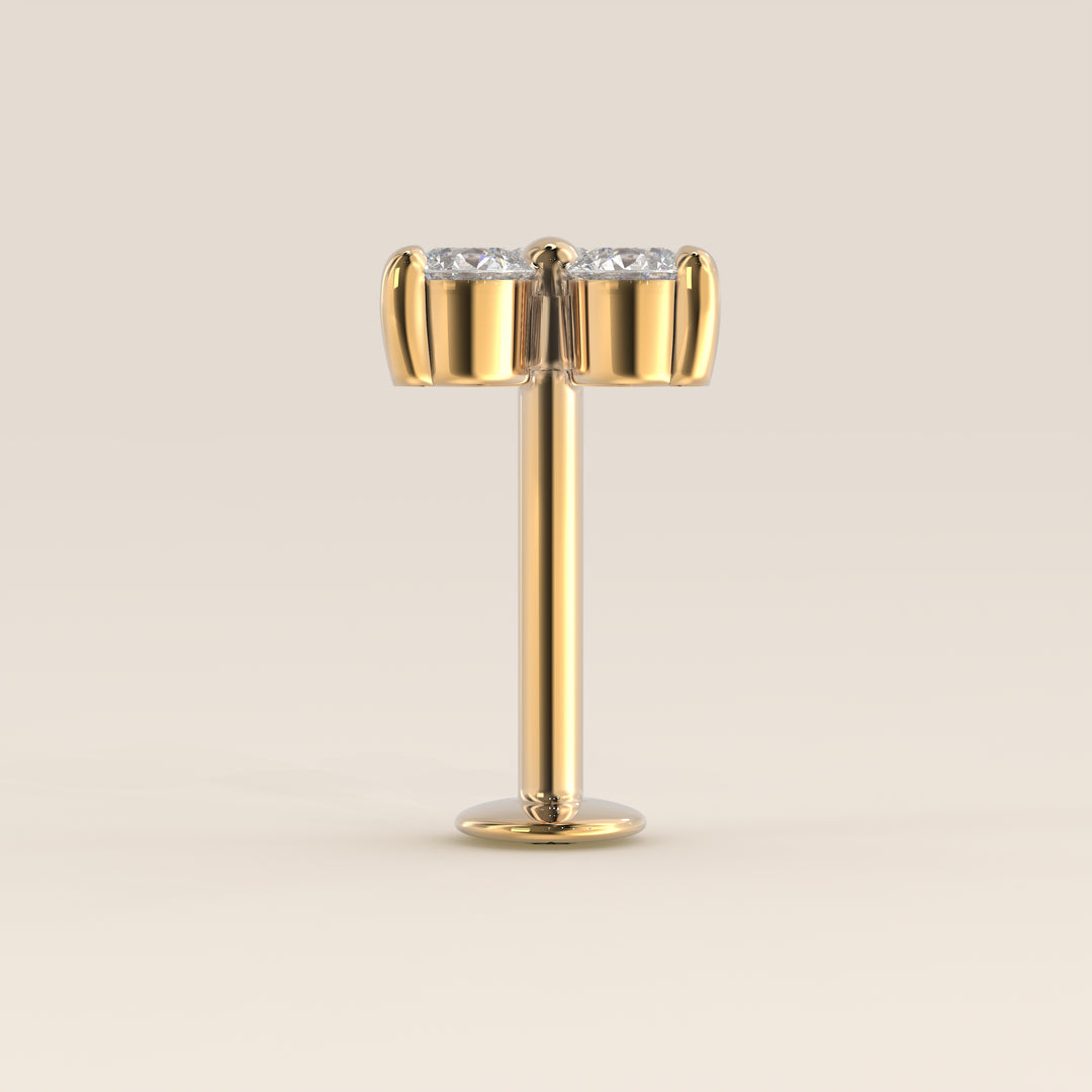 Luminous Trio Lab Grown Diamond Piercing