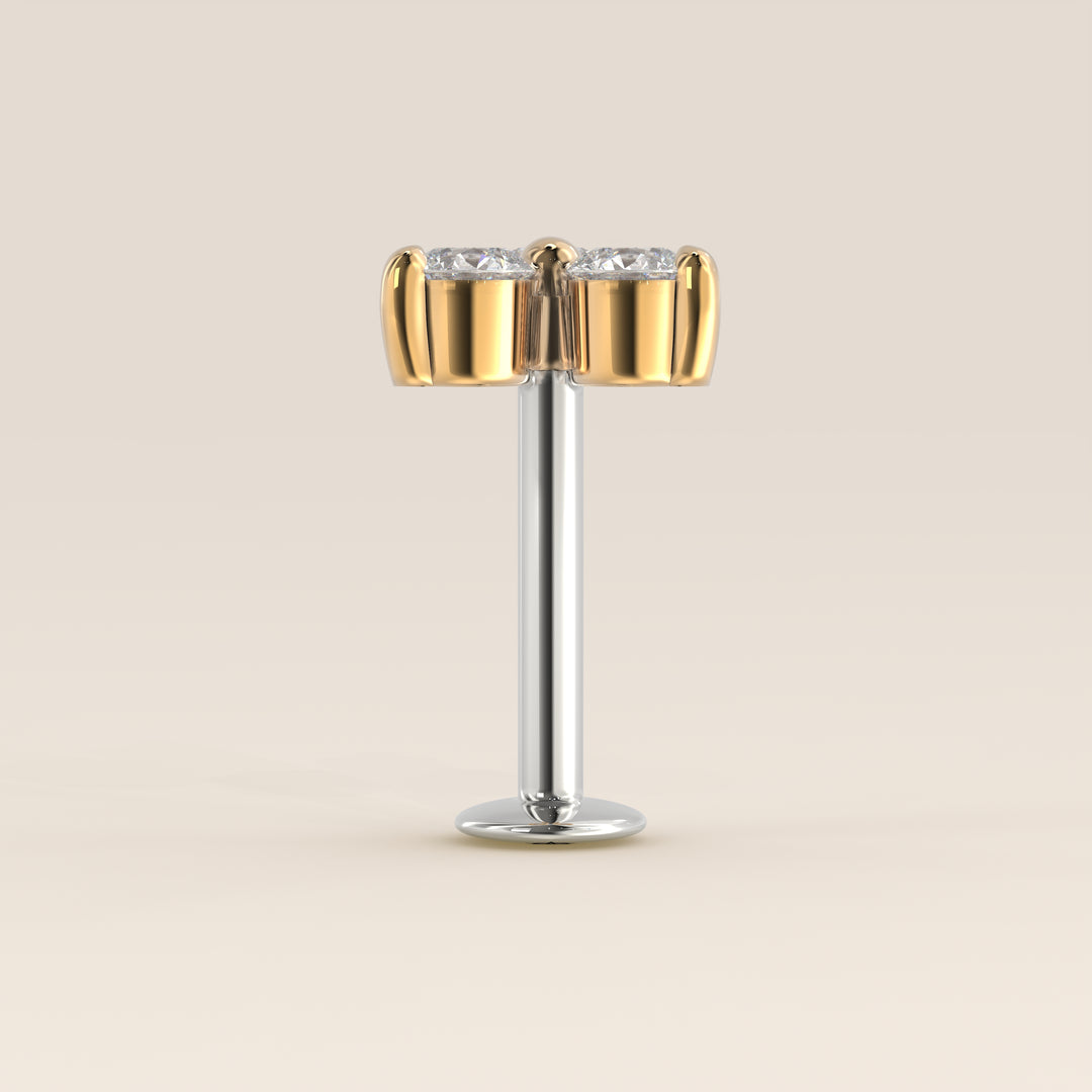 Luminous Trio Lab Grown Diamond Piercing